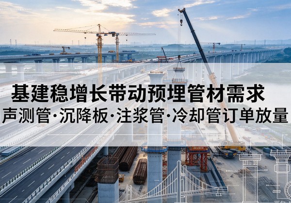 麻江基建稳增长带动预埋监测管材需求，声测管、沉降板、注浆管订单持续放量